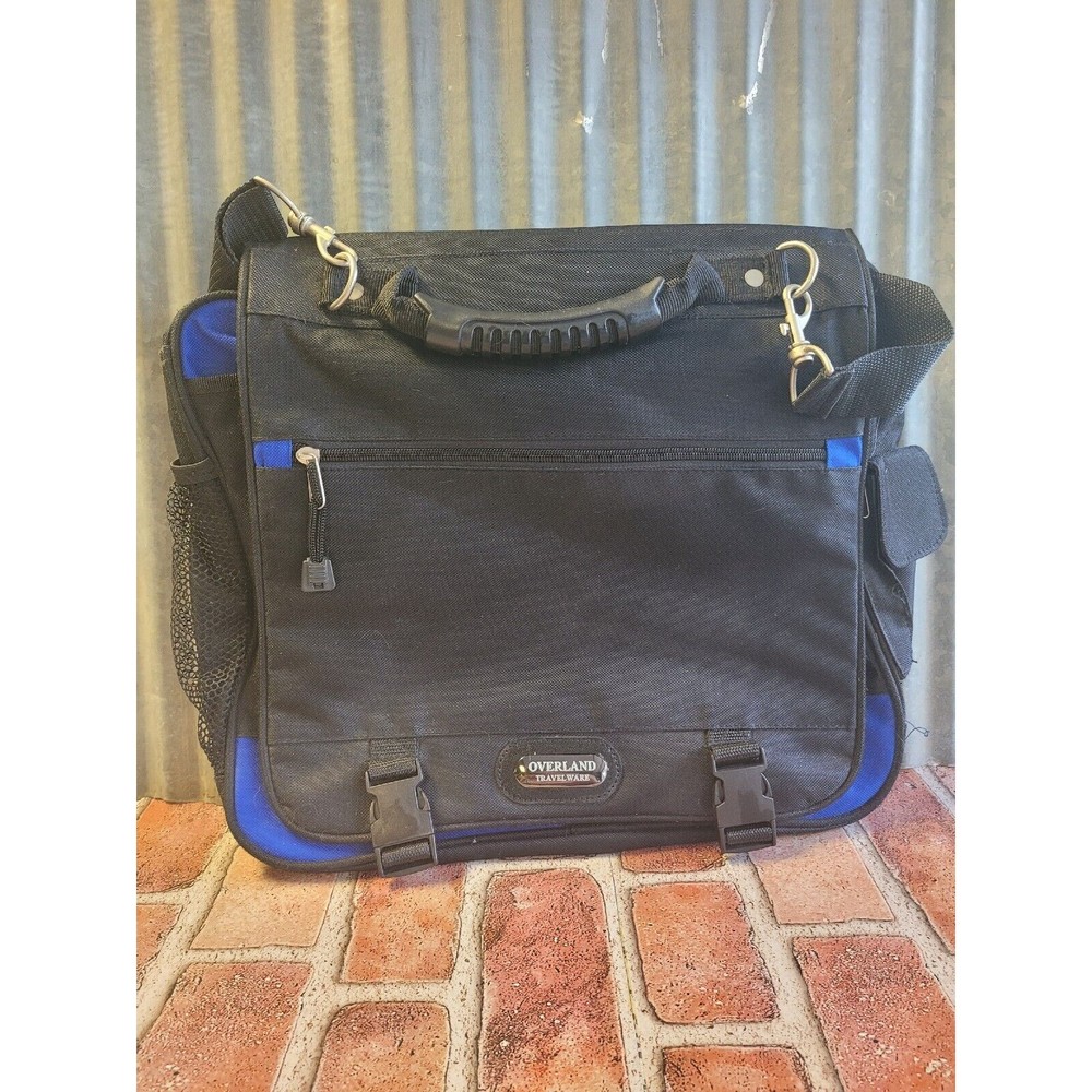 Overland Travel Ware Laptop Carrying Bag Black And Blue